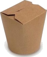 Kinaæske Wok 750 Ml/26 Oz Bionedbrydelig Cpla Brun,500 Stk/Krt