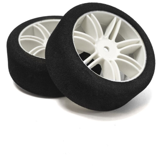 Hotrace 1/10 Rear Foam Shore 37 White Rim 2 Hotrace 1/10 Rear Foam Shore 37 White Rim 2