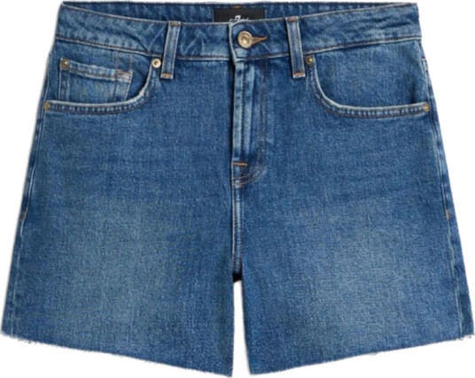 7 For All Mankind Dame Shorts Blå W26,