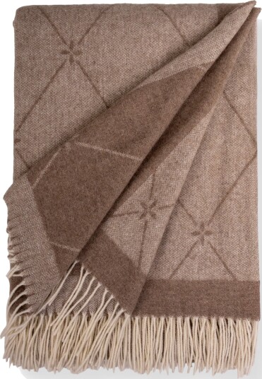 By Borg Cashmere ullpledd 130x200 cm   Toscana Spago naturfarget pledd