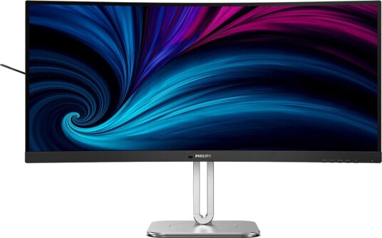 Philips 34" Buet Dual QHD Skjerm 3440x1440 120Hz med USB-C Hubs og Høyttalere Philips 34" Buet Dual QHD Skjerm 3440x1440 120Hz med USB-C Hubs og Høyttalere