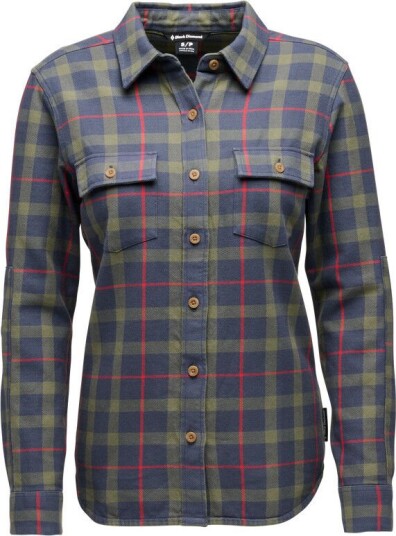 Black Diamond Women's Project Twill Long Sleeve Shirt Charcoal-Tundra M