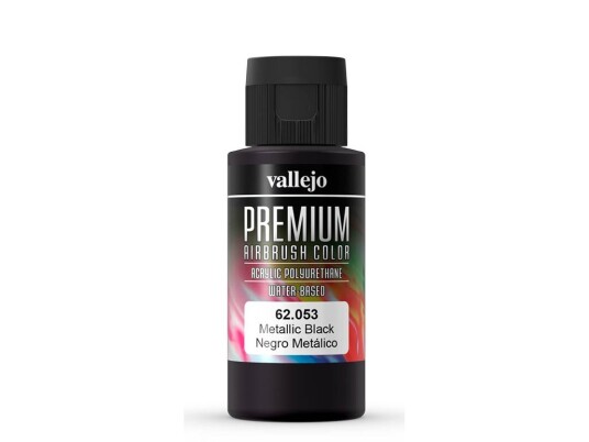 Vallejo 62.053, Sort, Metallisk, Flaske