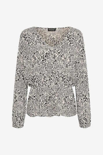Soaked in Luxury - Bluse slZaya Drawstring Blouse - Svart