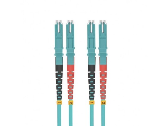Helos Fiberoptisk Patchkabel E2000®/E2000® (Lsh) Dupleks 50/125 Μm Om3 Aqua 3.0M - 50/125 Μm Multimodus - Om3-Fiber For 10 Gigabit/S - E2000® (Lsh) Dupleksplugg Til (E2000) Dupleksplugg - Farge: Aqua - Individuell Emballasje Med Testrapport - (2546