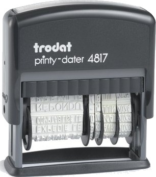 Trodat Datobåndstempel Printy Dater 4817 Fransk Husfarge Svart 4817A 1 Stk