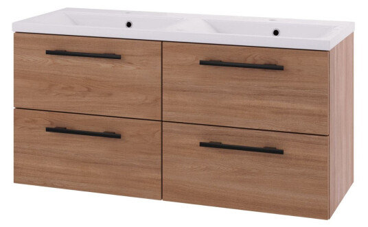 Linn Bad Ingrid D45cm Servantskap Eik / 120cm Dobbel 4skuff LB-110512D4S Linn Bad Ingrid D45cm Servantskap Eik / 120cm Dobbel 4skuff LB-110512D4S
