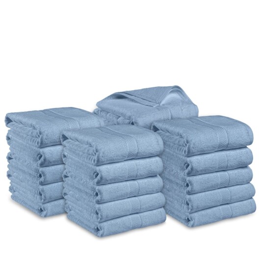 PULSIVA Storpakke med badehåndklær Mars fargede 70x140 cm (BxL) Blå 20 Stykk / Forpakning PULSIVA Storpakke med badehåndklær Mars fargede 70x140 cm (BxL) Blå 20 Stykk / Forpakning