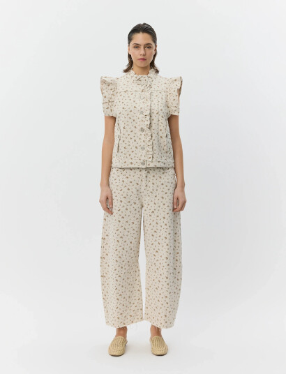 Sofie Schnoor Tomarsw Cropped Barrel Jeans Beige 42