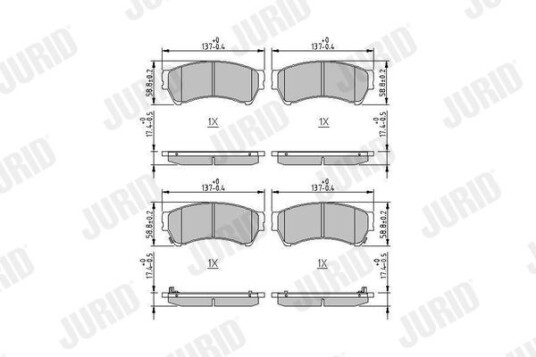 Bremseklosser JURID 572628J Bremseklosser JURID 572628J