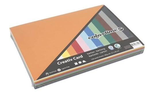 Creativ Company Colored Cardboard A4 12 x 10 Sheets Creativ Company Colored Cardboard A4 12 x 10 Sheets