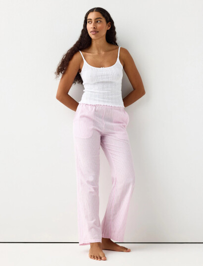 Lindex Pyjama Trousers Light Woven Pink S