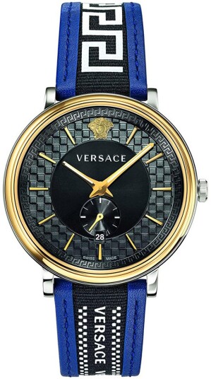 Versace Herreklokke VEBQ01419 V Circle Sort/Tekstil Ø42 mm Versace Herreklokke VEBQ01419 V Circle Sort/Tekstil Ø42 mm