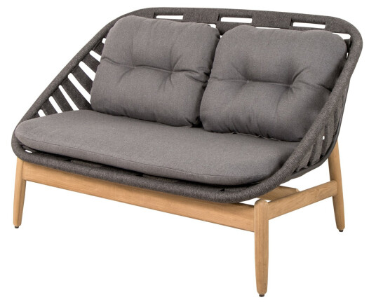 Cane-line Stington 2-seter sofa Mørkegrå/teak Grå
