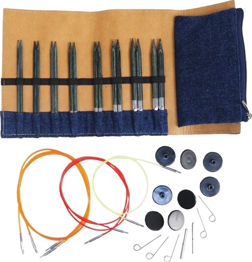 Knitpro Denim Special Sett Utskiftbare Pinner 3.5 8.0mm Knitpro Denim Special Sett Utskiftbare Pinner 3.5 8.0mm