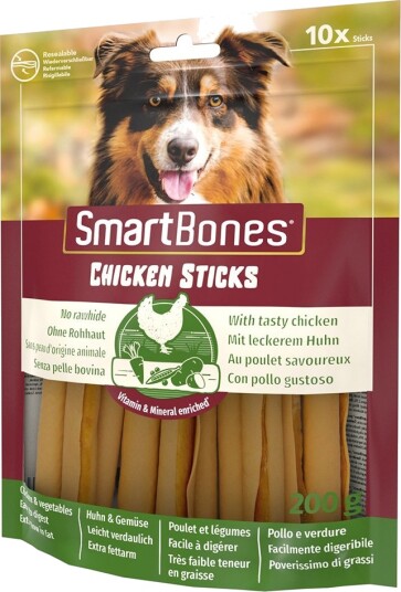 Smartbones Chicken Sticks Tyggepinner Kylling Sparepakke 3 X 10 Stk Smartbones Chicken Sticks Tyggepinner Kylling Sparepakke 3 X 10 Stk