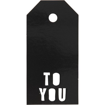 Diverse Manillamerker TO YOU str 5x10 cm 300 g svart 15 stk 1 pk