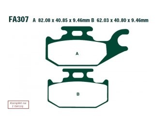 Bremseklosser EBC Brakes SFA307
