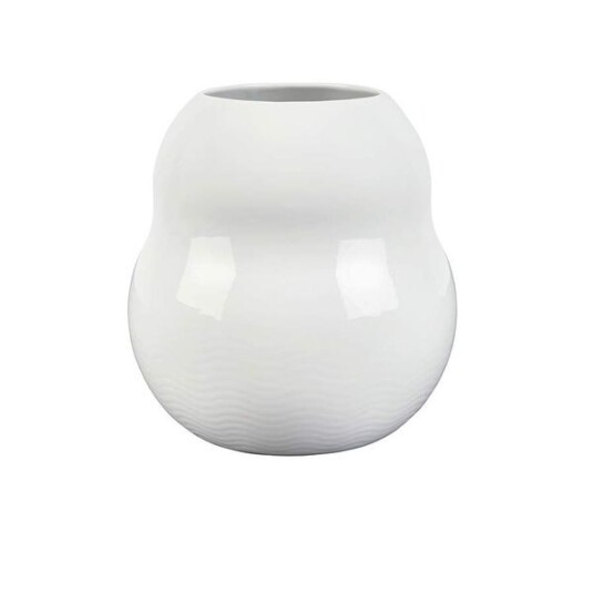 Porsgrund Bølge Hvitt Vase 20 cm