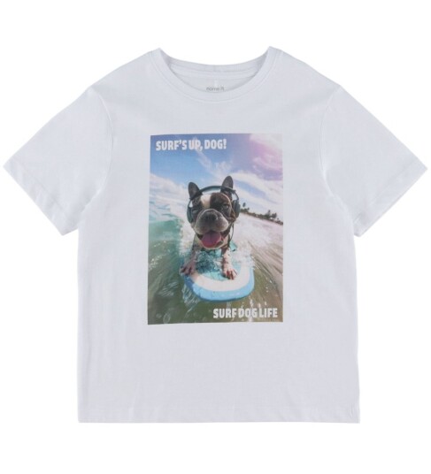 Name It T skjorte NkmVoto Bright White/Surf Dog Name It 7 8 år 122 128 T skjorte Hvit Name It T skjorte NkmVoto Bright White/Surf Dog Name It 7 8 år 122 128 T skjorte Hvit