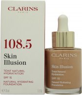 Clarins Skin Illusion Spf 15 Natural Hydrating Foundation 30 Ml In Shade 1085 Cashew