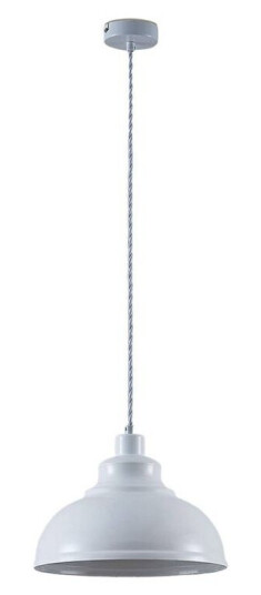 Lindby Vintage pendellampe Albertine, metall, hvit