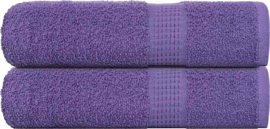 vidaXL Dusjhåndklær FROGN 2 stk lilla 70x140 cm 360 gsm vidaXL Dusjhåndklær FROGN 2 stk lilla 70x140 cm 360 gsm