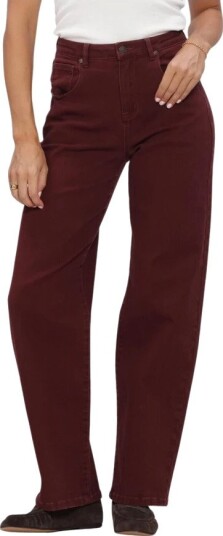 Janice, Dame, Jeans, Rød, W27,