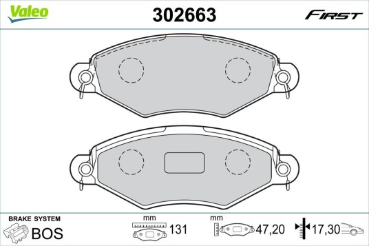 Bremseklosser VALEO 302663