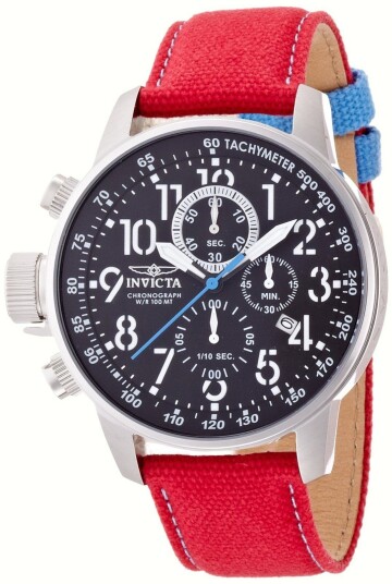 Invicta Herreklokke 12070 Force Sort/Tekstil Ø46 mm