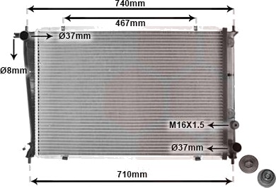 VAN WEZEL 82002049 Radiator motorkjøling VAN WEZEL 82002049 Radiator motorkjøling