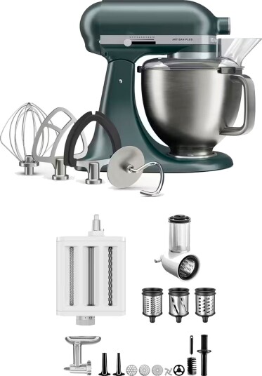 Kitchenaid Artisan Plus kjøkkenmaskin med tilbehørspakke 4,7 liter juniper