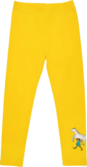 Pippi Langstrømpe Pippi Basic Leggings Yellow 122/128