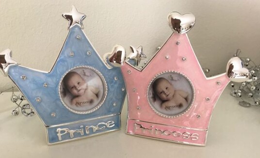 Fotoramme rosa Krone m/hjerter Princesse fra Casa Nova