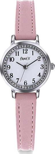 Panex Barneklokke med rosa rem