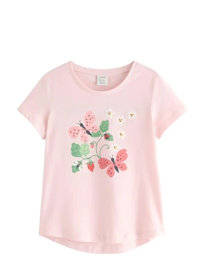 Lindex Short Sleeved Top Pink 104