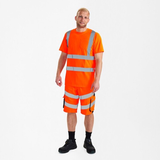 Engel Safety T-skjorte med brystlomme Hivis Oransje SEW-9541-151-10 M