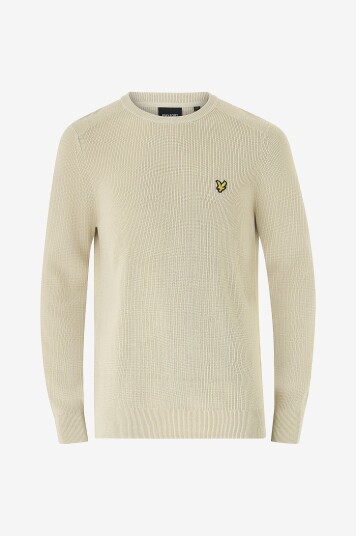 Lyle & Scott Pullover Engineered Rib Crew Neck Grå Lyle & Scott Pullover Engineered Rib Crew Neck Grå