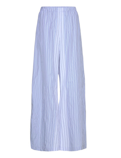 Weekday Low Loose Cotton Trousers - Blue - XS