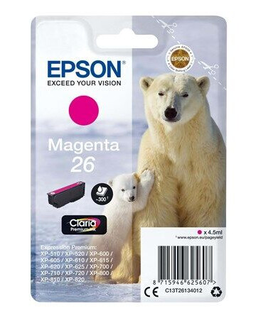 Epson 26 - magenta - original - blækpatron - Blekkpatron Rød