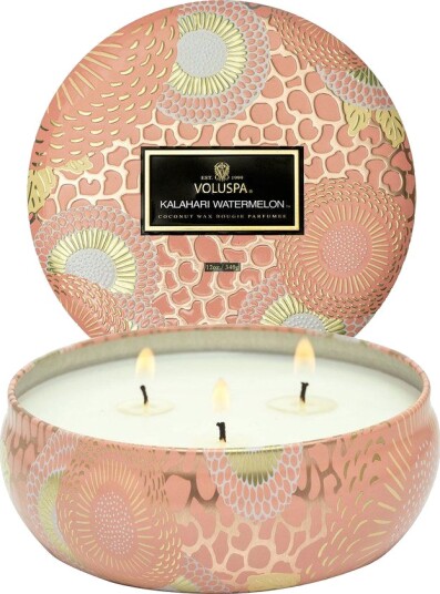 Voluspa 3 Wick Tin Candle Japonica Kalahari Watermelon 340g Voluspa 3 Wick Tin Candle Japonica Kalahari Watermelon 340g