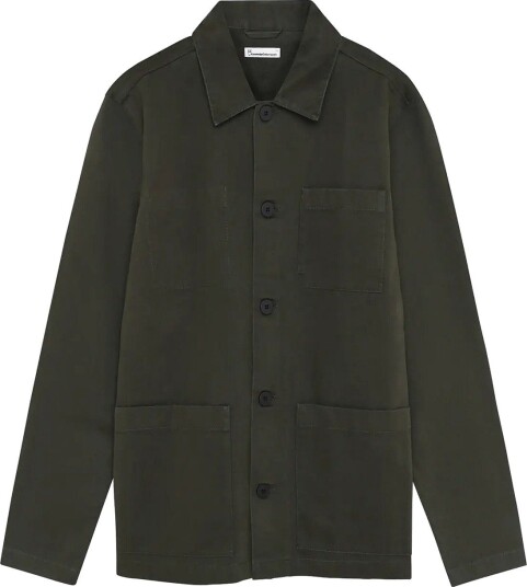 Knowledge Cotton Apparel Twill Core Overshirt FORREST NIGHT S