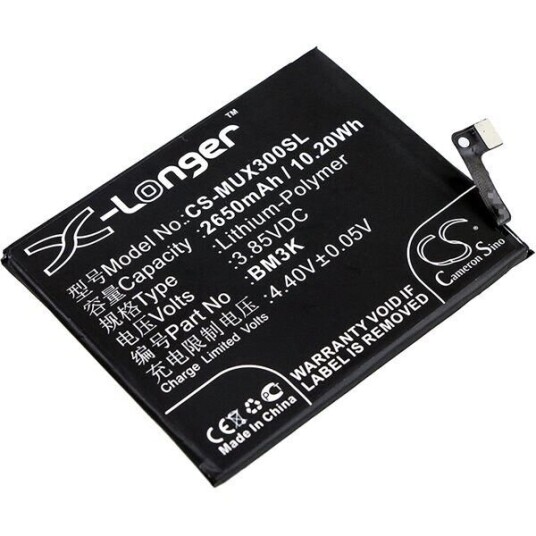 Xiaomi M1810E5C batteri (2650 mAh 3.85 V, Sort)