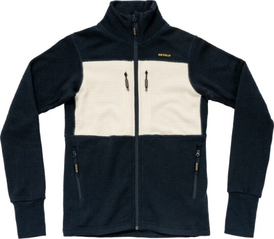 Devold Egga Grid Merino Jacket Dame Ink/Offwhite M