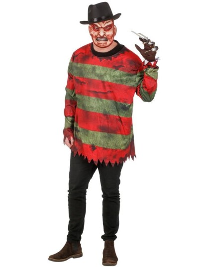 Freddy Krueger Kostyme sett 3 Deler Strl L