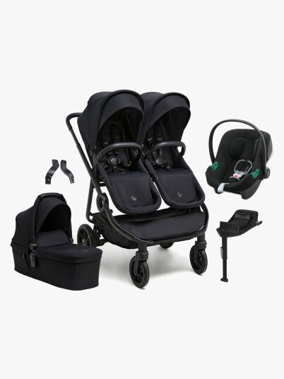 Beemoo Pro Twin 2 Søskenvogn Inkl. Cybex Aton B2 & Base Coffee Black Beemoo Pro Twin 2 Søskenvogn Inkl. Cybex Aton B2 & Base Coffee Black