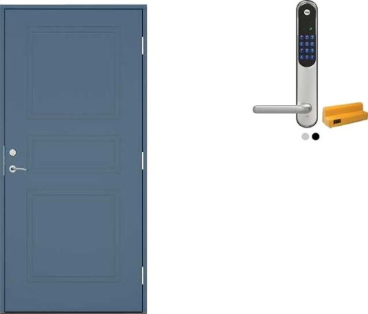 Ytterdør Swedoor Clever-Line+ Tyresta med Yale Doorman Classic Home