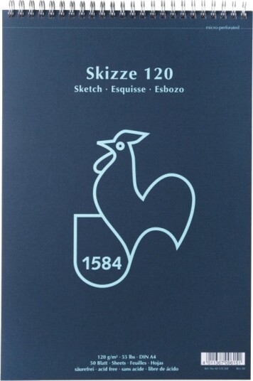 Hahnemühle Sketch pad Spiral 120g A4 Hahnemühle Sketch pad Spiral 120g A4