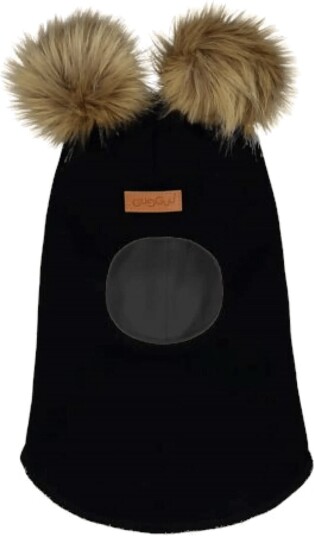 Gugguu Merino Furry Balaclava - BLACK - 3-5Y