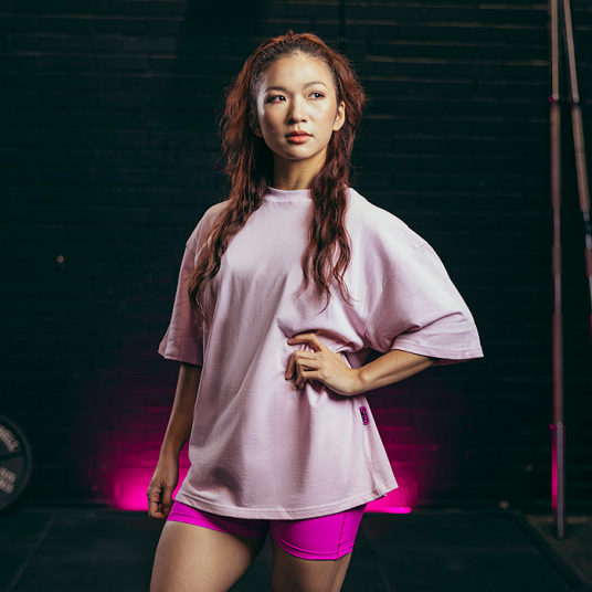 Sbd Apparel Nova Oversized T‑skjorte Unisex Lys Rosa Pink XXL